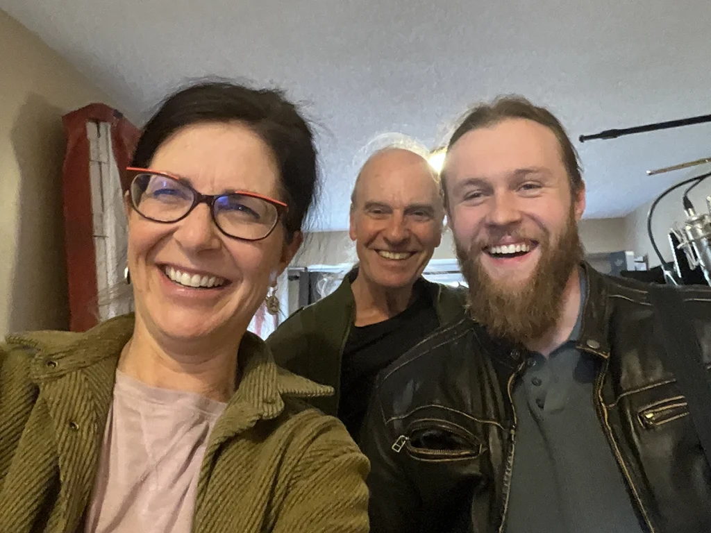 Kristof Sokulski and Kit Johnson in Kit’s home, studio where I recorded the song