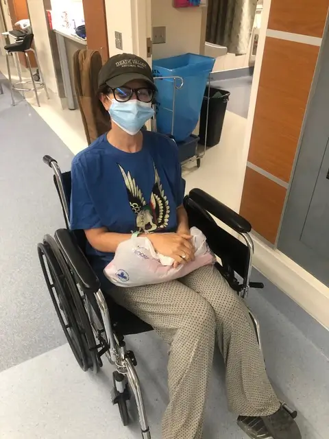 Jacquie Drew after her motorcycle crash